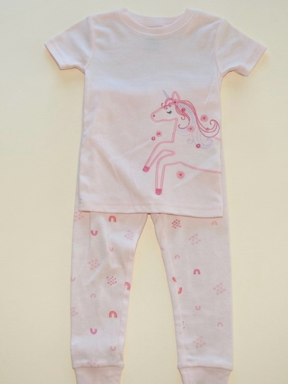 Carter's Light Pink Unicorn Pajama Set